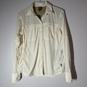 rei cream breathable button up size xs